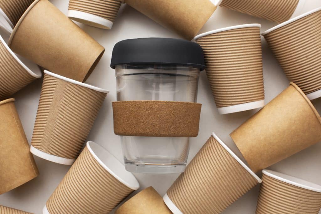 gros plan alternatives durables aux tasses cafe