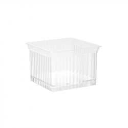 Verrine carrée striée