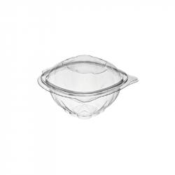 Vente Saladier rond plastique transparent avec couvercle – Emballage alimentaire vente à emporter