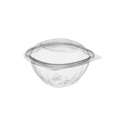 Vente Saladier rond plastique transparent avec couvercle – Emballage alimentaire vente à emporter