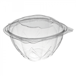 Vente Saladier rond plastique transparent avec couvercle – Emballage alimentaire vente à emporter
