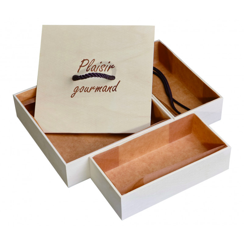 Achat Coffret Dégustation en Bois : 3 compartiments