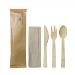 Achat Set de couverts écologiques en bambou 4 pièces