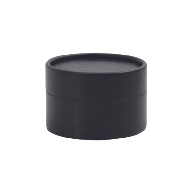 Achat Boîte Lux ronde noire imitation cuir – Emballage traiteur premium