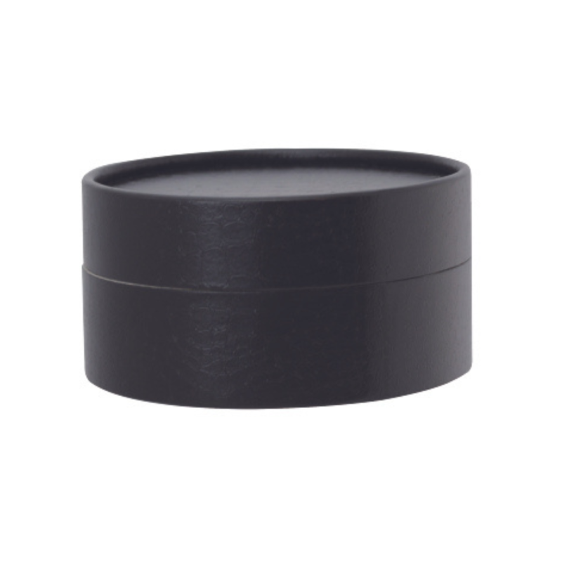 Achat Boîte Lux ronde noire imitation cuir – Emballage traiteur premium