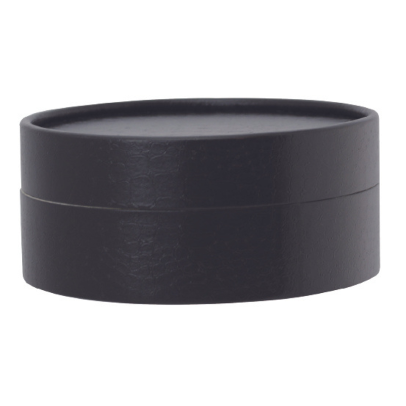 Achat Boîte Lux ronde noire imitation cuir – Emballage traiteur premium