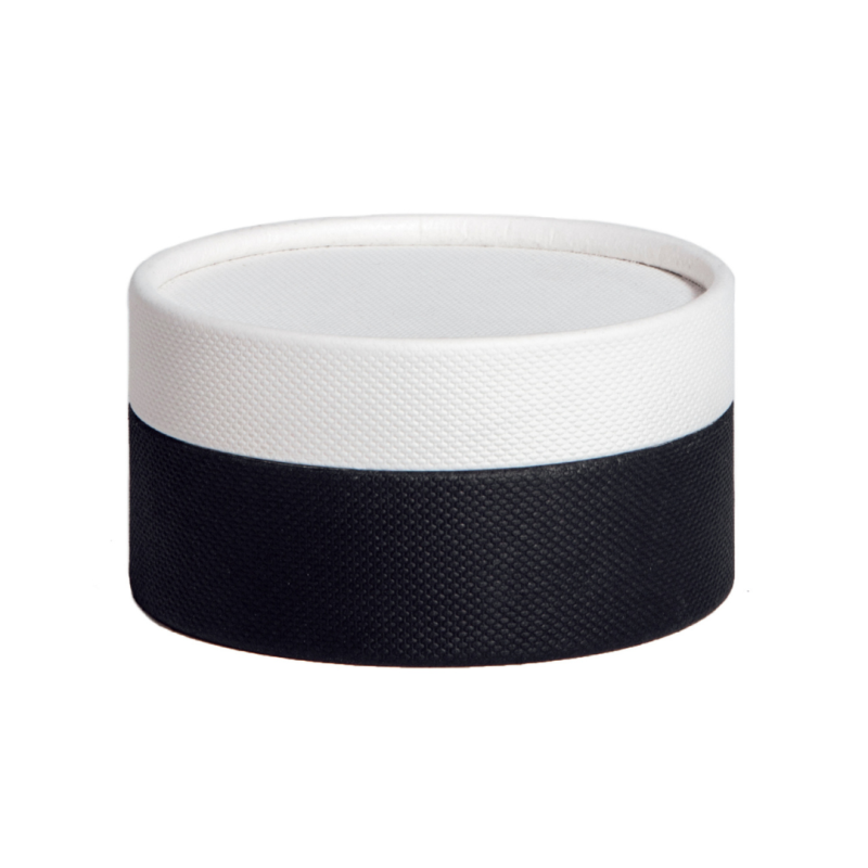 Achat Boîte ronde Lux noir et blanc – Emballage alimentaire élégant