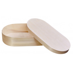 Achat Boite ovale en bois avec couvercle (Sans caissette)