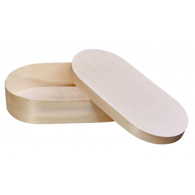 Achat Boite ovale en bois avec couvercle (Sans caissette)