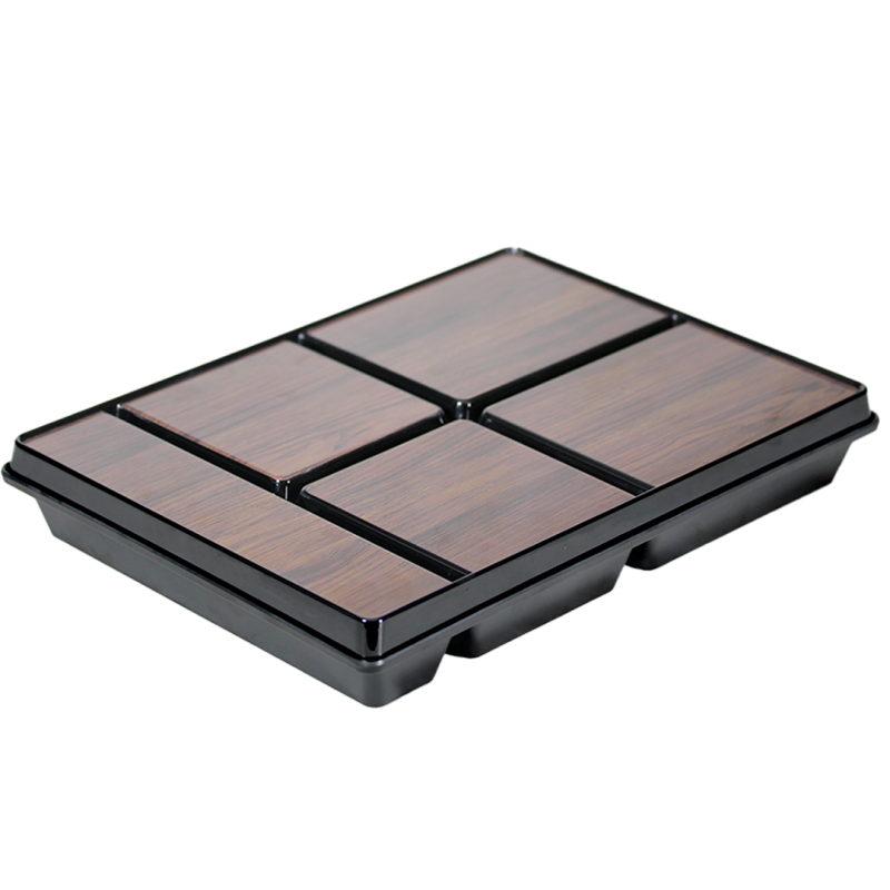 Achat Plateau réutilisable compartimenté avec couvercle – Mélamine double usage