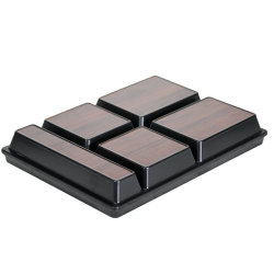 Achat Plateau réutilisable compartimenté avec couvercle – Mélamine double usage