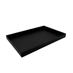 Vente Plateau repas noir effet cuir + couvercle