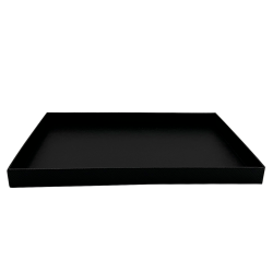 Vente Plateau repas noir effet cuir + couvercle