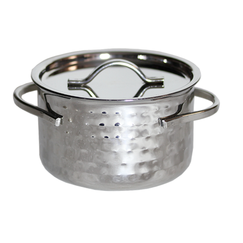 Achat Casserole inox martelé avec couvercle