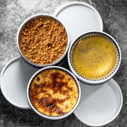 Achat Boîte ronde Lux noir et blanc – Emballage alimentaire élégant