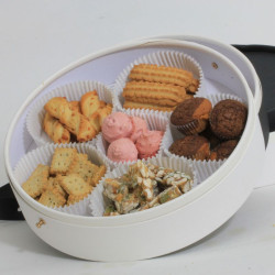 Achat Boîte ronde Lux 2 étages noir et blanc – Présentation élégante