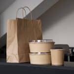 vue face aliments emballes prepares emporter