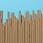 vue dessus pailles papier biodegradables